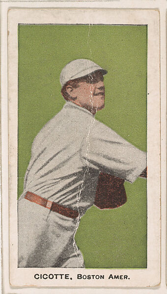 Cicotte, Boston, American League, from the "Star Baseball Players" series (E94), issued by George Close Candy, Issued by George Close Candy, Cambridge, Massachusetts, Commercial color lithograph 
