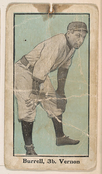 Burrell, 3rd Base, Vernon, from the "30 Ball Players" series (E100), issued by Bishop & Company, Issued by Bishop &amp; Company, Los Angeles, Commercial color lithograph 
