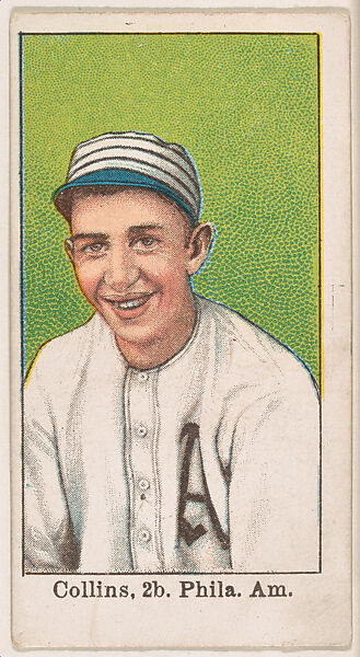 Collins, 2nd Base, Philadelphia, American League, from the "25 Baseball Players" series (E102), Issued by Anonymous, American, 20th century, Commercial color lithograph 