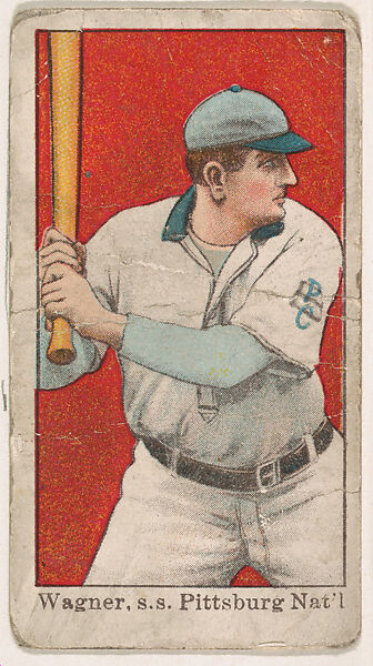 Wagner, Shortstop, Pittsburgh, National League, from the "25 Baseball Players" series (E102), Issued by Anonymous, American, 20th century, Commercial color lithograph 