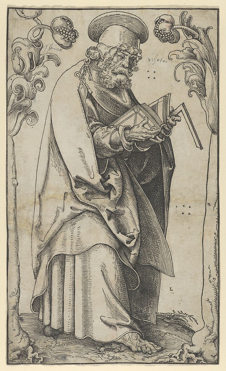 Matthew from Christ, the Apostles and St. Paul, Lucas Cranach the Elder (German, Kronach 1472–1553 Weimar), Woodcut 