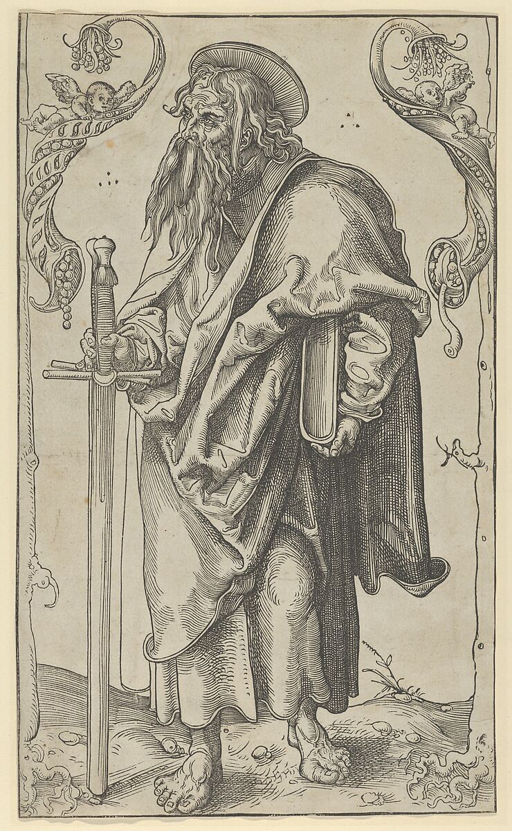 Paul from Christ, the Apostles and St. Paul, Lucas Cranach the Elder (German, Kronach 1472–1553 Weimar), Woodcut 