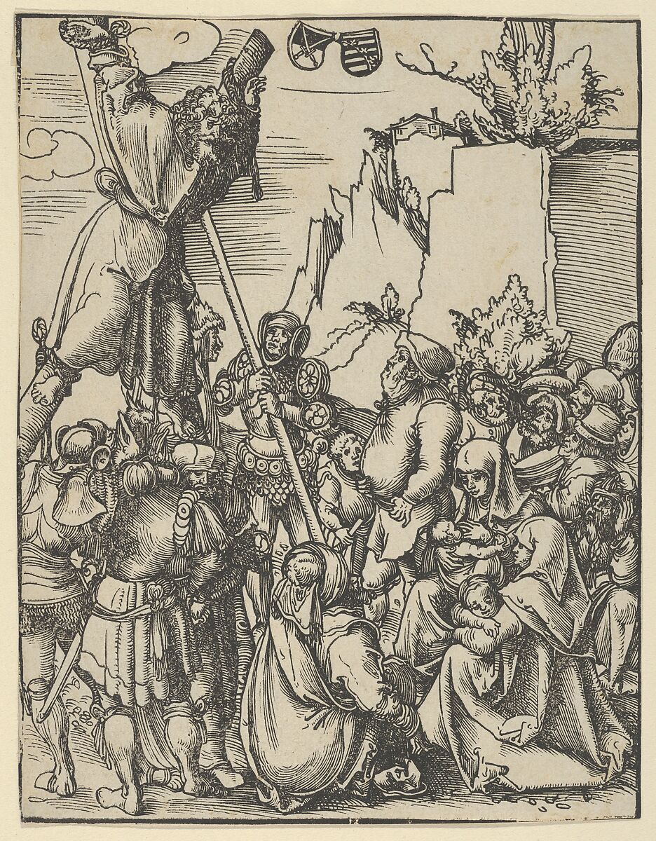 Andrew from the Martyrdom of the Twelve Apostles, Lucas Cranach the Elder (German, Kronach 1472–1553 Weimar), Woodcut 