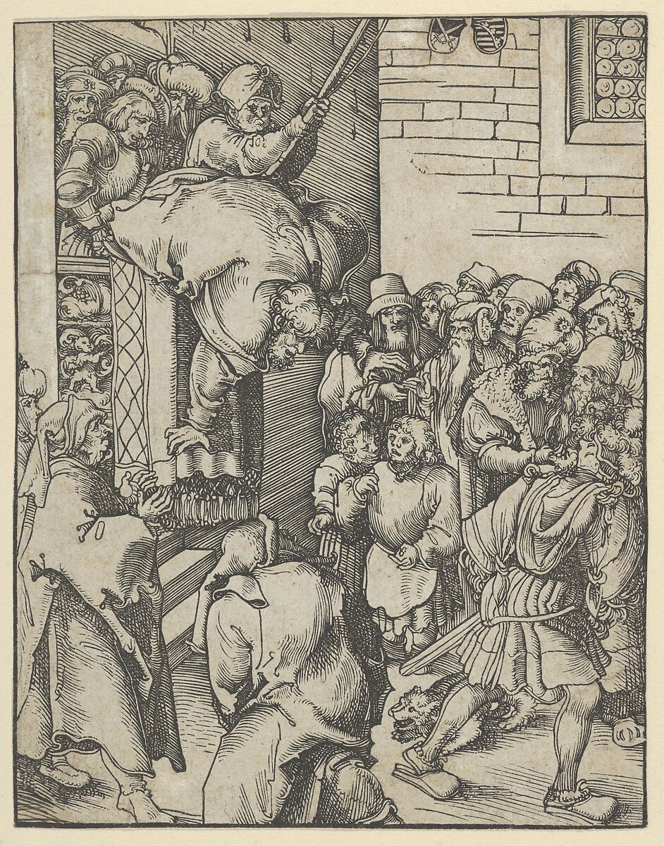 James The Less from the Martyrdom of the Twelve Apostles, Lucas Cranach the Elder (German, Kronach 1472–1553 Weimar), Woodcut 