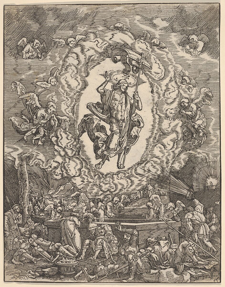 The Resurrection, Albrecht Altdorfer (German, Regensburg ca. 1480–1538 Regensburg), Woodcut 