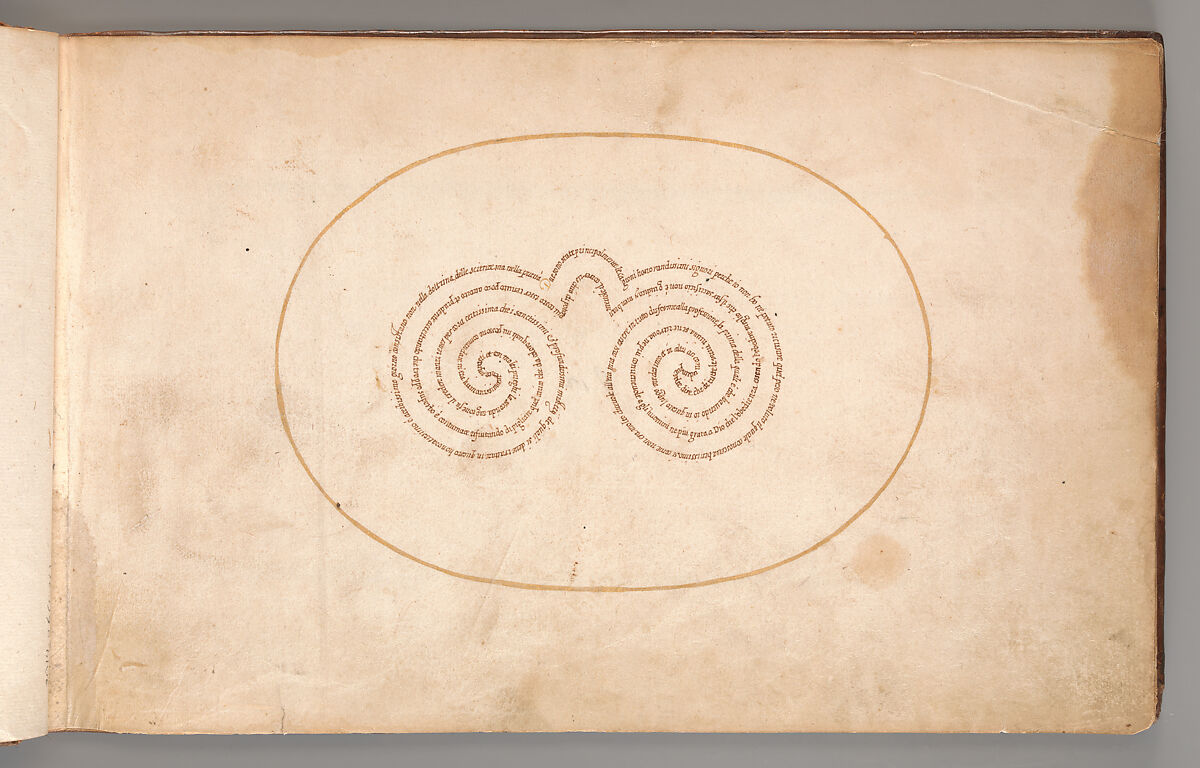 Album with Examples of Calligraphy and Micrography, Anonymous French or Flemish, Pen and black and brown ink.