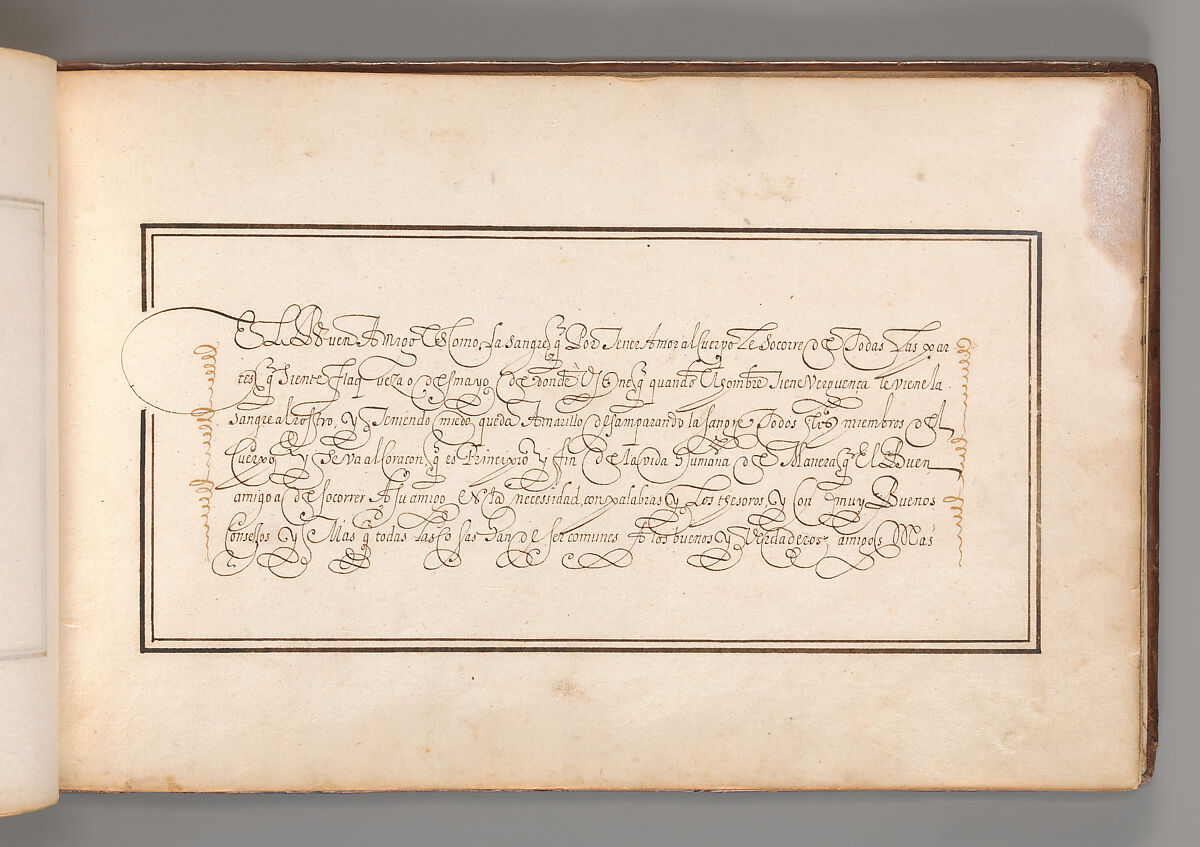 Album with Examples of Calligraphy and Micrography, Anonymous French or Flemish, Pen and black and brown ink.