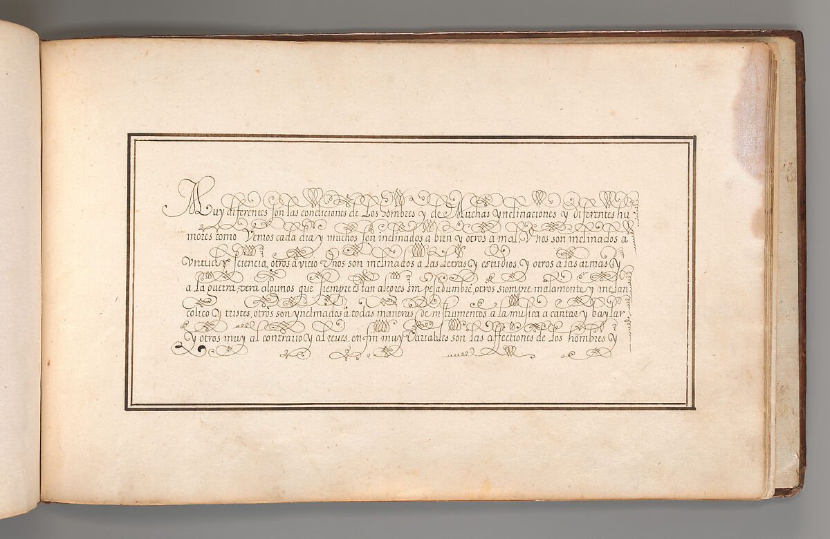 Album with Examples of Calligraphy and Micrography, Anonymous French or Flemish, Pen and black and brown ink.