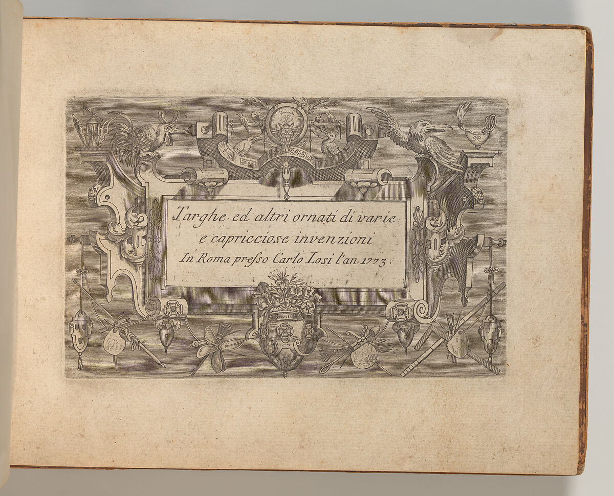 Targhe ed altri ornati di varie e capricciose invenzioni (Cartouches and other ornaments of various and capricious invention), After Jacob Floris (Central European, 1524–1581), Etching and engraving 