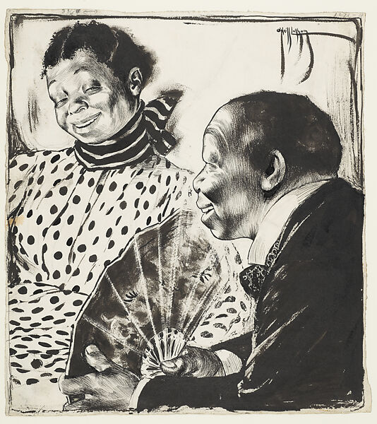 A Black Man and Woman, Rose Cecil Latham O&#39;Neill (American, Wilkesbarre, Pennsylvania 1875–1944 near Springfield, Missouri), Pen, brush, and ink on paper 