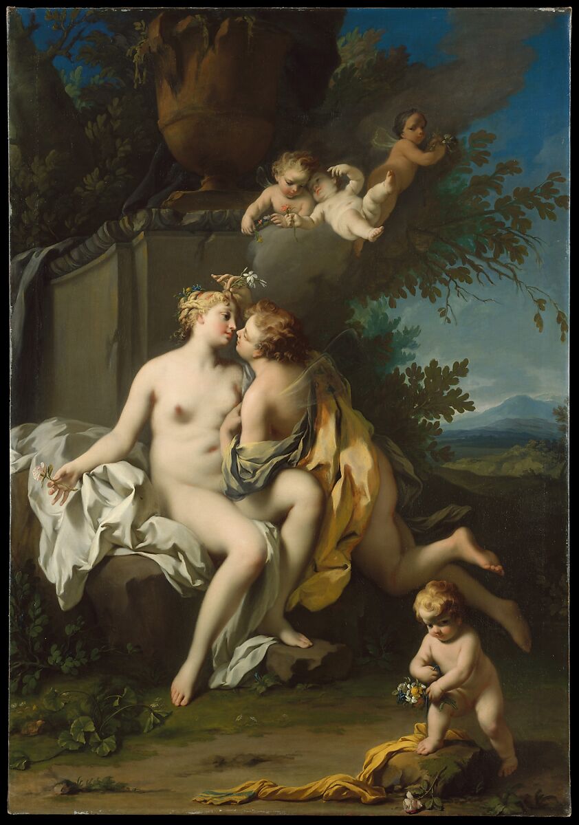 Flora and Zephyr, Jacopo Amigoni (Italian, Venice 1682–1752 Madrid), Oil on canvas 