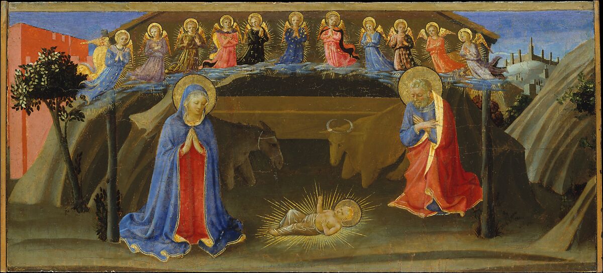 The Nativity, Attributed to Zanobi Strozzi (Italian, Florence 1412–1468 Florence), Tempera and gold on wood 
