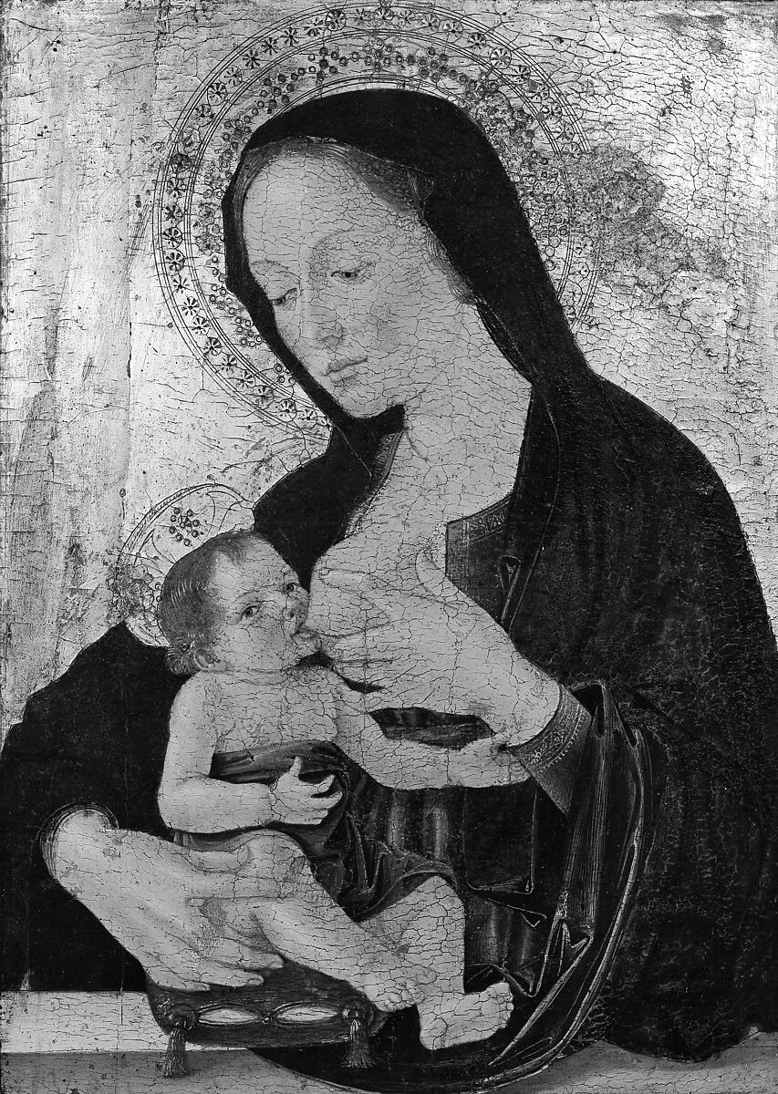 Madonna and Child, Antoniazzo Romano (Antonio di Benedetto Aquilio)  Italian, Tempera on wood, gold ground
