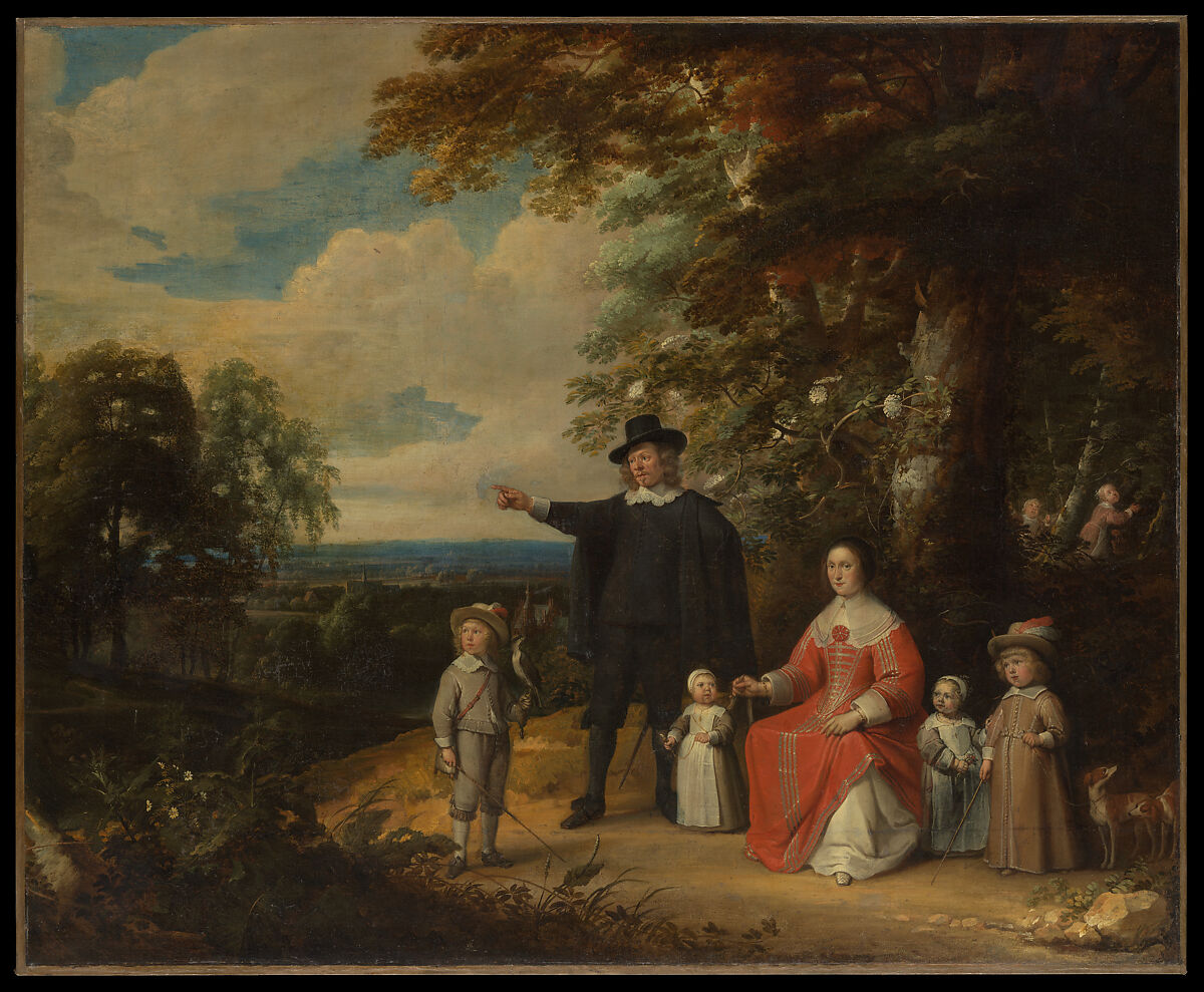 Family Group in a Landscape, Jacques d&#39;Arthois (Flemish, 1613–ca. 1686), Oil on canvas 