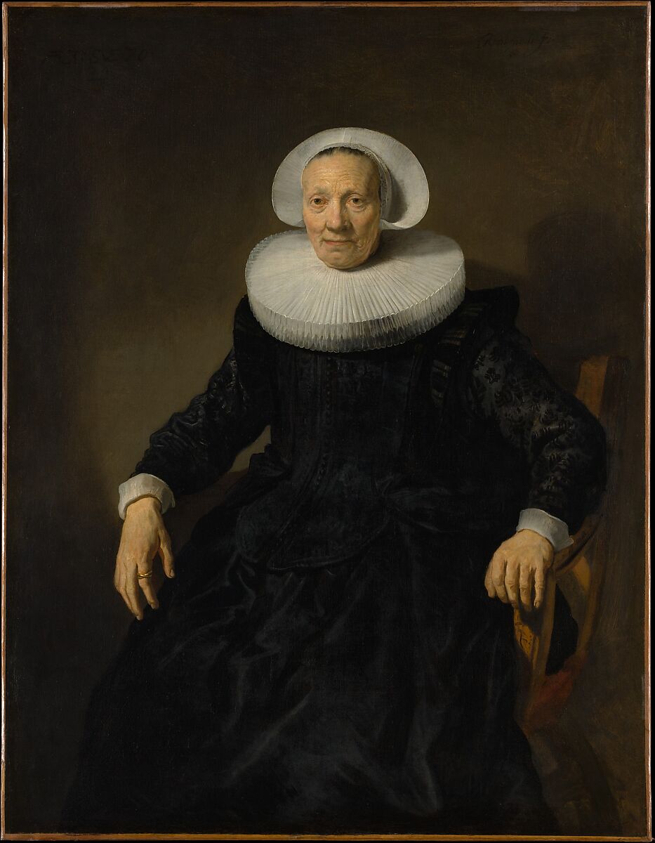 Old Woman in an Armchair, Jacob Backer  Dutch, Oil on canvas