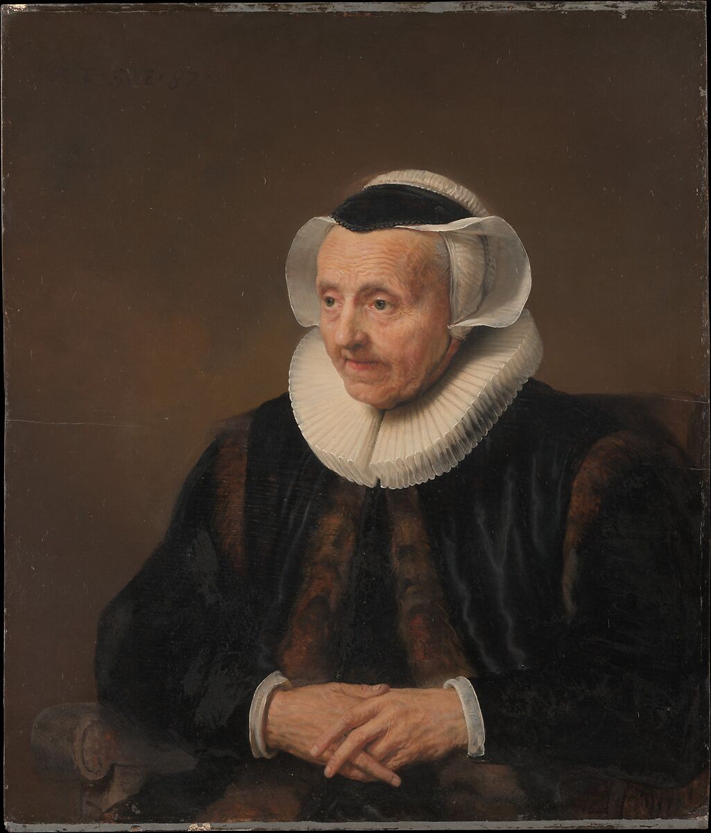 Portrait of an Old Woman, Jacob Backer  Dutch, Oil on wood