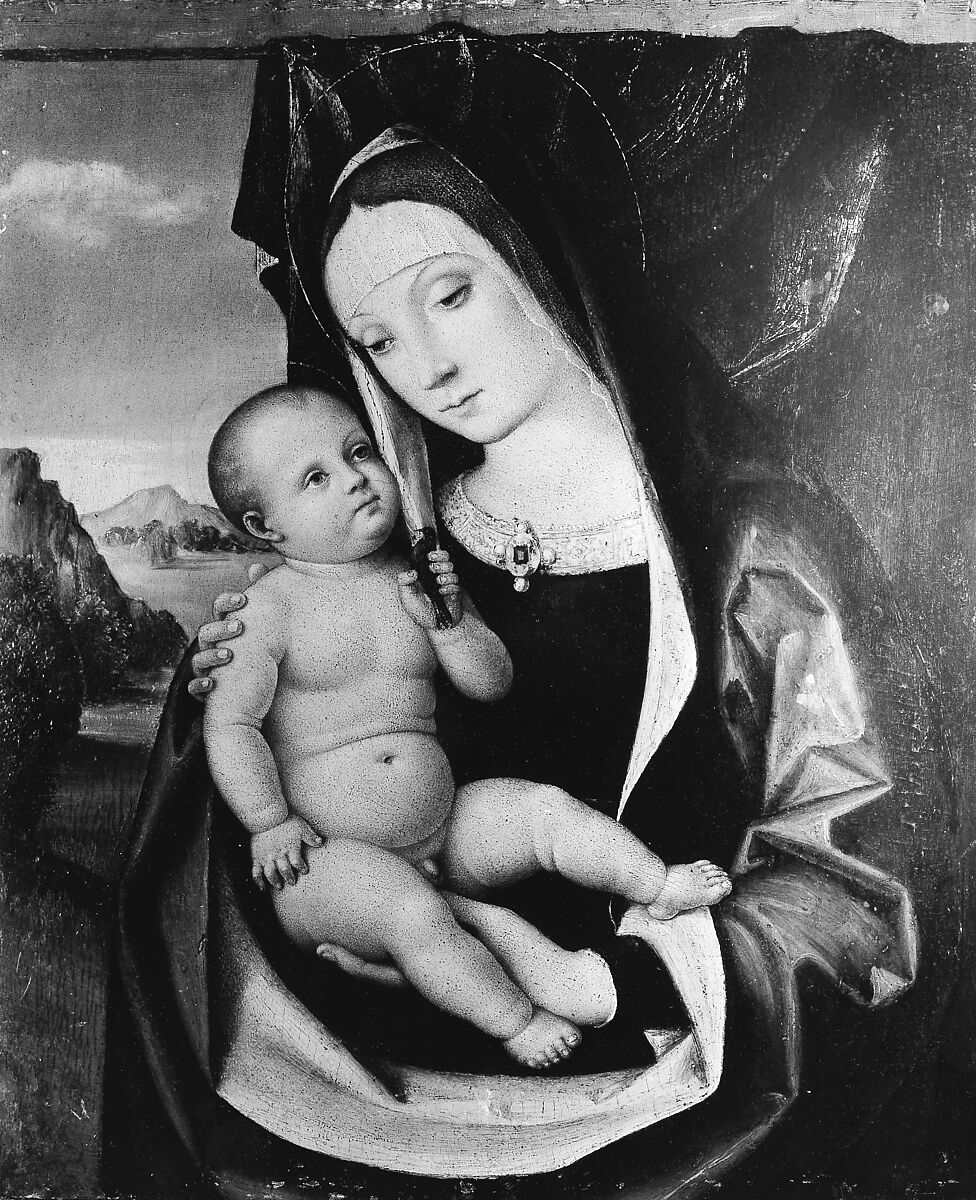 Madonna and Child, Ercole Banci (Italian, Bolognese, active early 16th century), Tempera on wood 