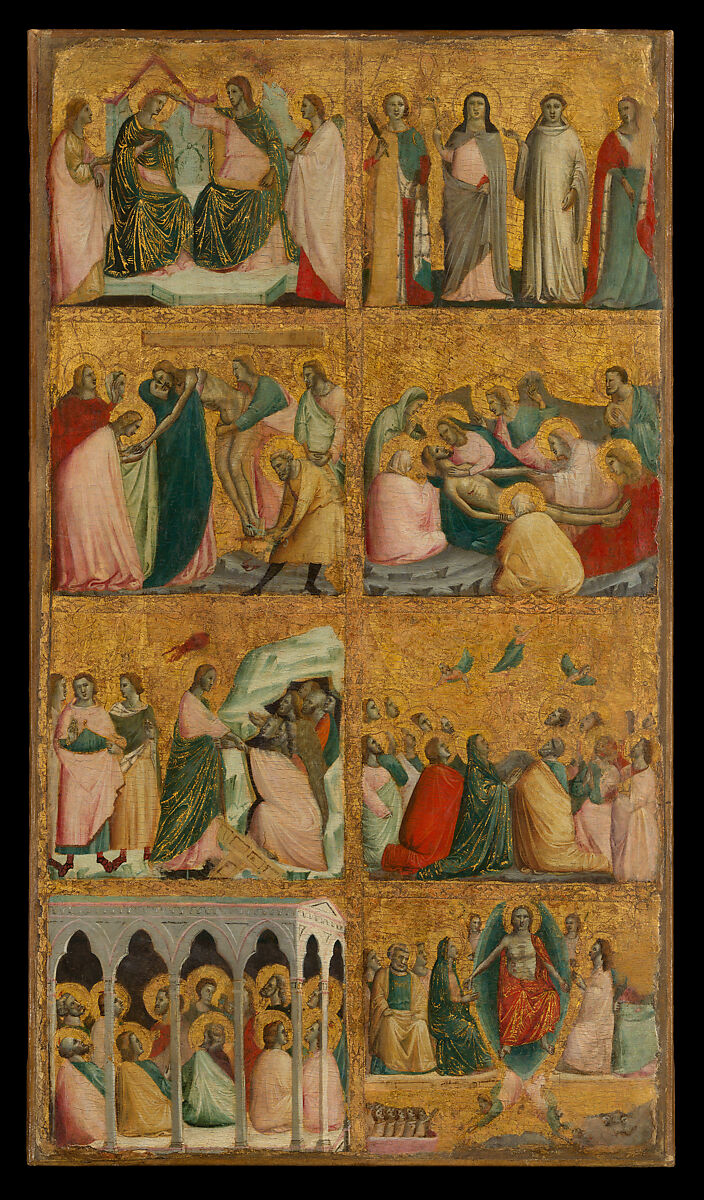 Scenes from the Life of Christ, Giovanni Baronzio (Italian, active in Romagna and the Marches, second quarter 14th century), Tempera on canvas, transferred from wood, gold ground 