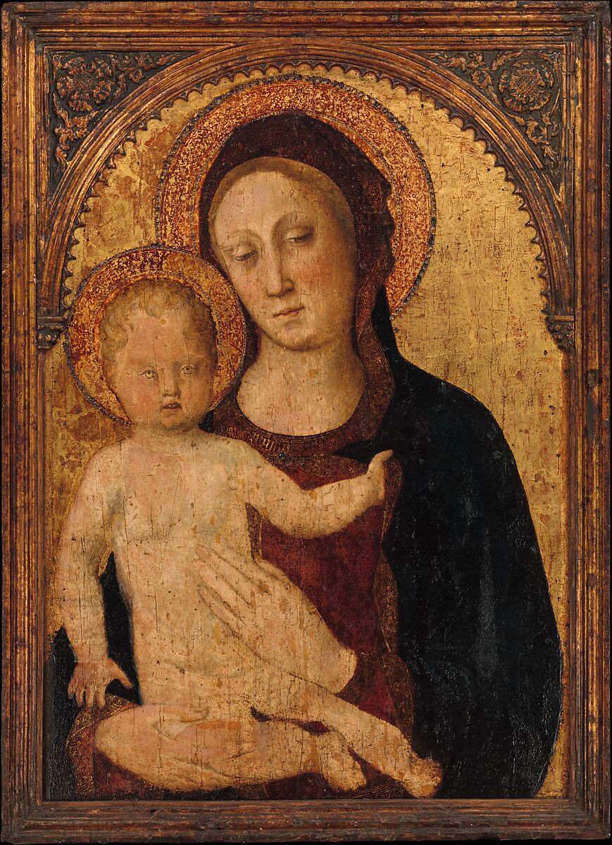 Madonna and Child, Jacopo Bellini (Italian, Venetian, active 1424–70), Tempera on wood, gold ground 