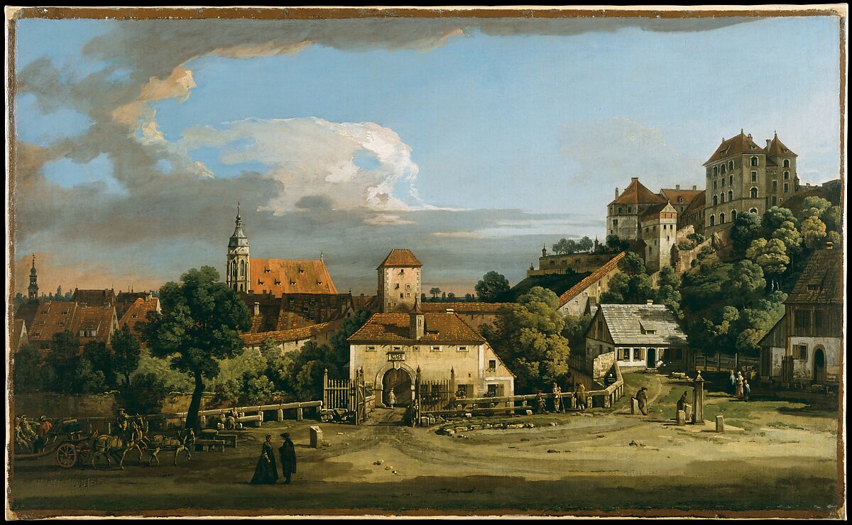 Pirna: The Obertor from the South, Bernardo Bellotto (Italian, Venice 1722–1780 Warsaw), Oil on canvas 