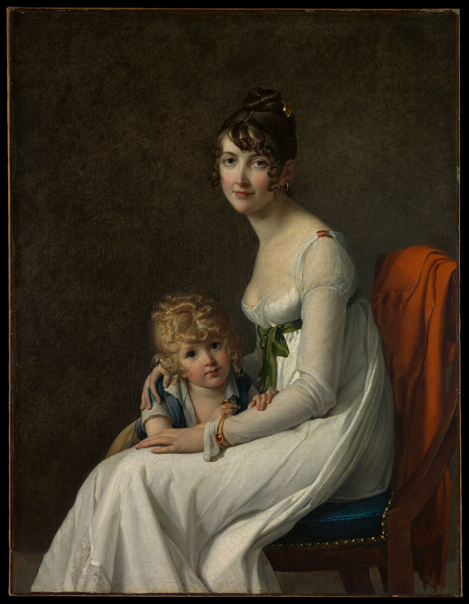 Madame Philippe Panon Desbassayns de Richemont (Jeanne Eglé Mourgue, 1778–1855) and Her Son, Eugène (1800–1859), Marie Guillelmine Benoist (French, Paris 1768–1826 Paris), Oil on canvas 