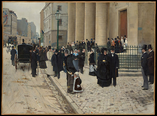 Sunday at the Church of Saint-Philippe-du-Roule, Paris, Jean Béraud (French, St. Petersburg 1849–1936 Paris), Oil on canvas 