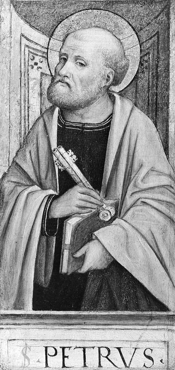 The Twelve Apostles: Saints Bartholomew, Andrew, Matthew, James the Greater, Thaddeus, Philip, James the Lesser, Simon, Peter, Paul, Thomas, and John, Workshop of Bergognone (Ambrogio di Stefano da Fossano) (Italian, Milan ca. 1453–1523 Milan), Oil and gold on wood