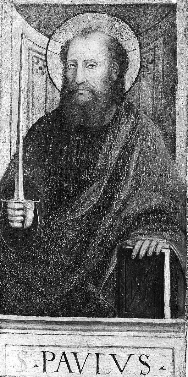 The Twelve Apostles: Saints Bartholomew, Andrew, Matthew, James the Greater, Thaddeus, Philip, James the Lesser, Simon, Peter, Paul, Thomas, and John, Workshop of Bergognone (Ambrogio di Stefano da Fossano) (Italian, Milan ca. 1453–1523 Milan), Oil and gold on wood