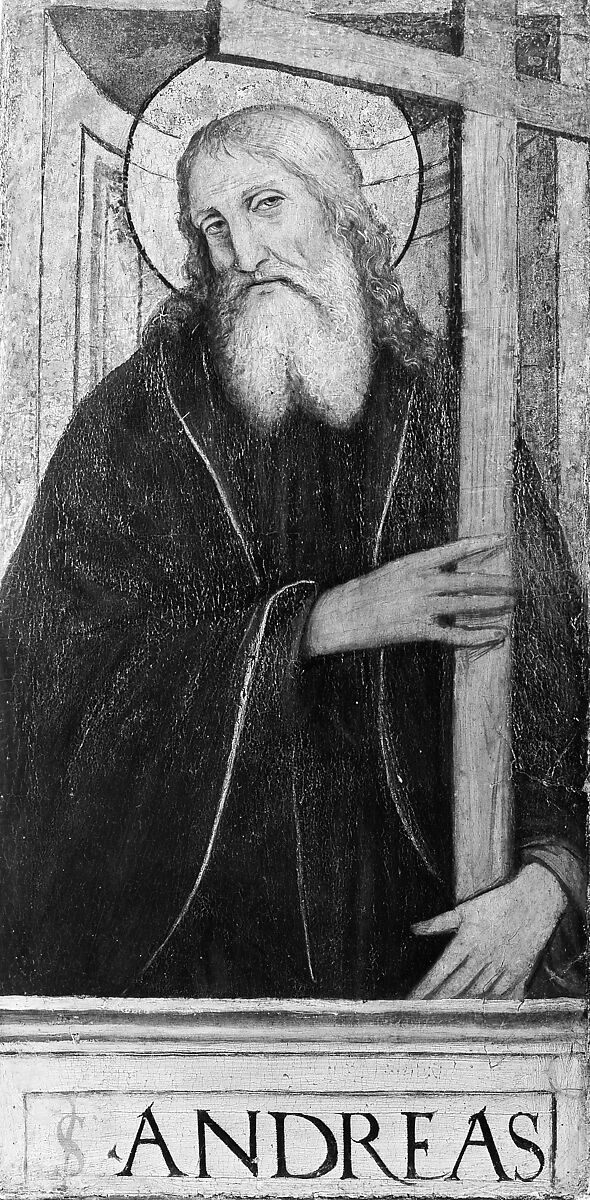 The Twelve Apostles: Saints Bartholomew, Andrew, Matthew, James the Greater, Thaddeus, Philip, James the Lesser, Simon, Peter, Paul, Thomas, and John, Workshop of Bergognone (Ambrogio di Stefano da Fossano) (Italian, Milan ca. 1453–1523 Milan), Oil and gold on wood