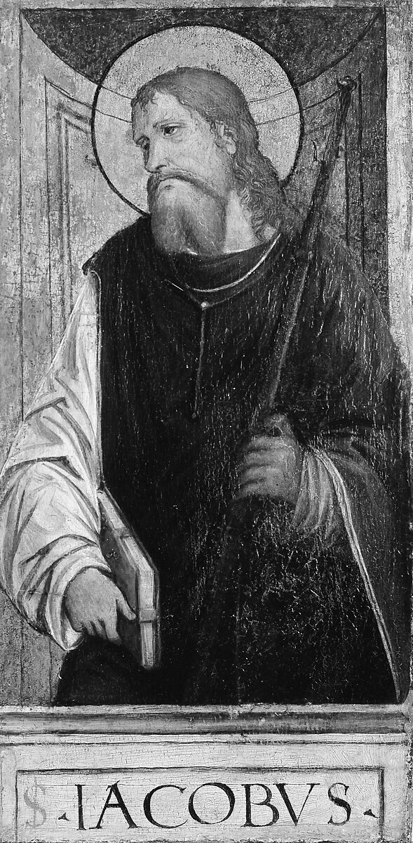 The Twelve Apostles: Saints Bartholomew, Andrew, Matthew, James the Greater, Thaddeus, Philip, James the Lesser, Simon, Peter, Paul, Thomas, and John, Workshop of Bergognone (Ambrogio di Stefano da Fossano) (Italian, Milan ca. 1453–1523 Milan), Oil and gold on wood