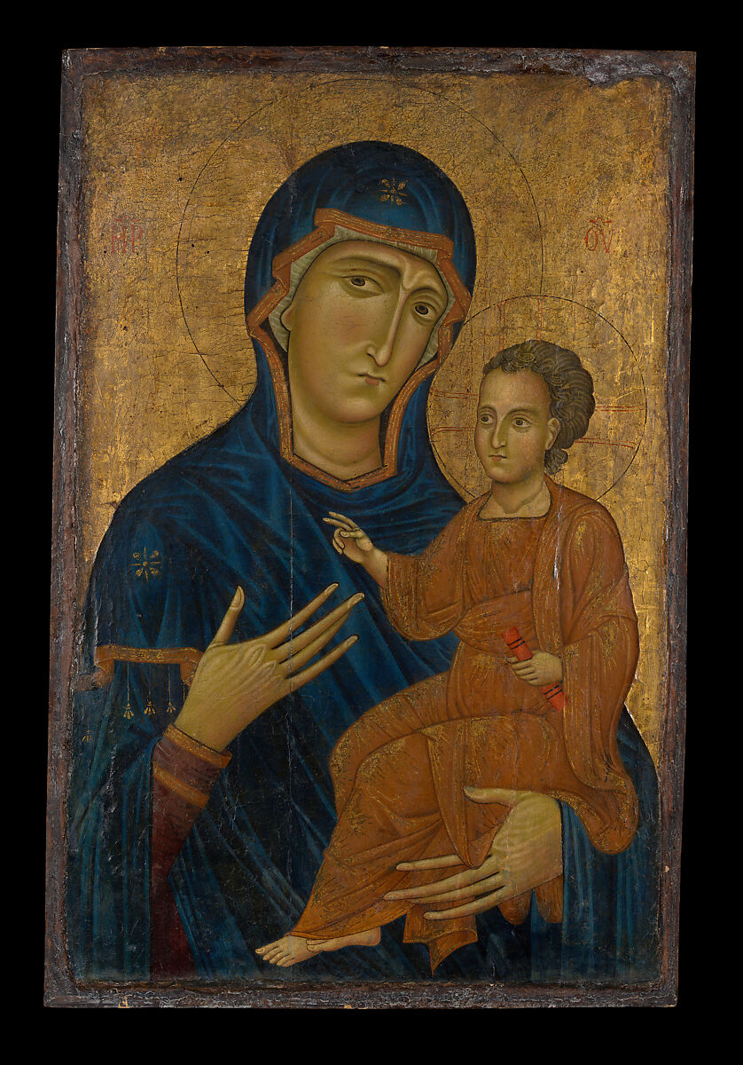 Madonna and Child, Berlinghiero (Italian, Lucca, active by 1228–died by 1236), Tempera on wood, gold ground 