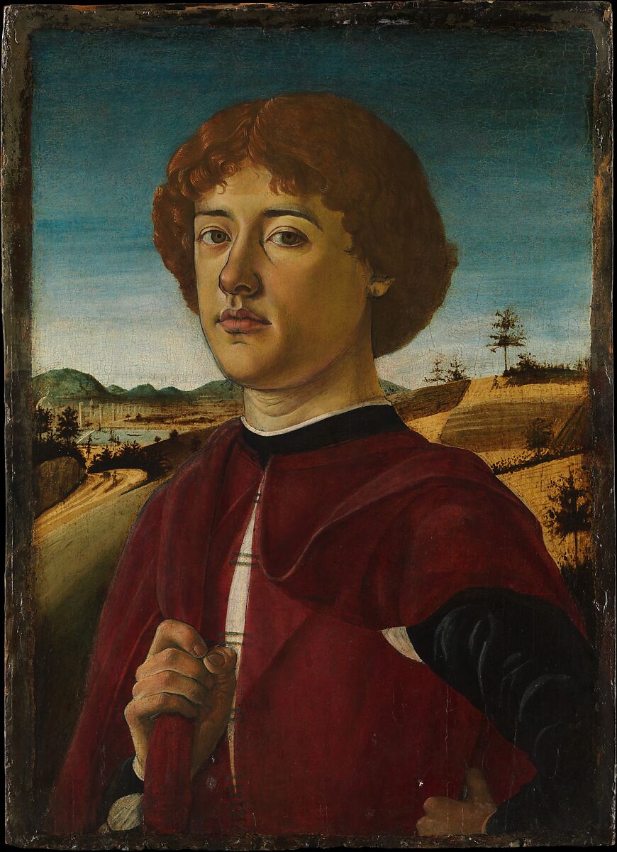 Portrait of a Young Man, Biagio d&#39;Antonio (Italian, Florentine, active by 1472–died 1516), Tempera on wood 