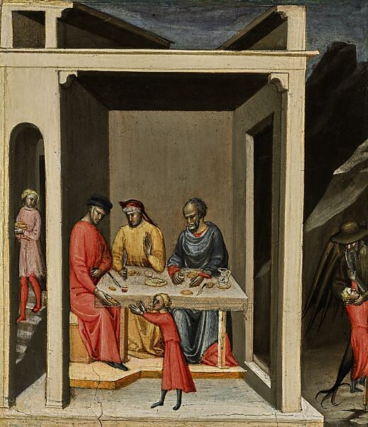 Saint Nicholas Resuscitating Three Youths, Bicci di Lorenzo (Italian, Florence 1373–1452 Florence), Tempera and gold on wood