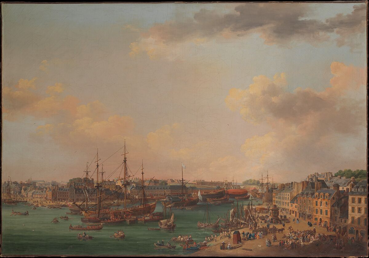 The Outer Harbor of Brest, Henri Joseph van Blarenberghe (French, Lille 1750–1826 Lille), Oil on canvas 
