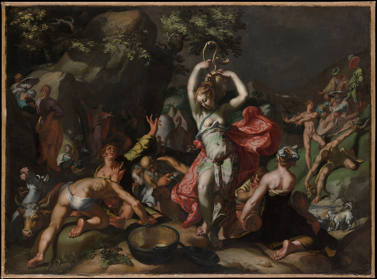 Moses Striking the Rock, Abraham Bloemaert (Netherlandish, Gorinchem 1566–1651 Utrecht), Oil on canvas 