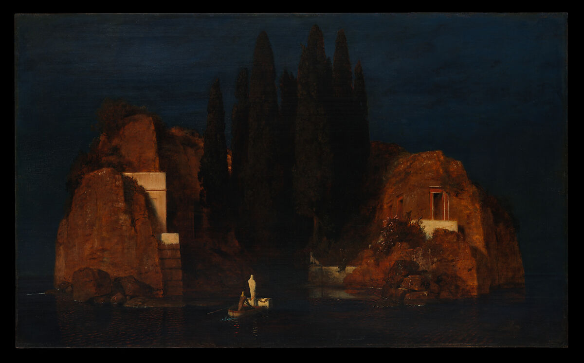 Island of the Dead, Arnold Böcklin  Swiss, Oil on wood