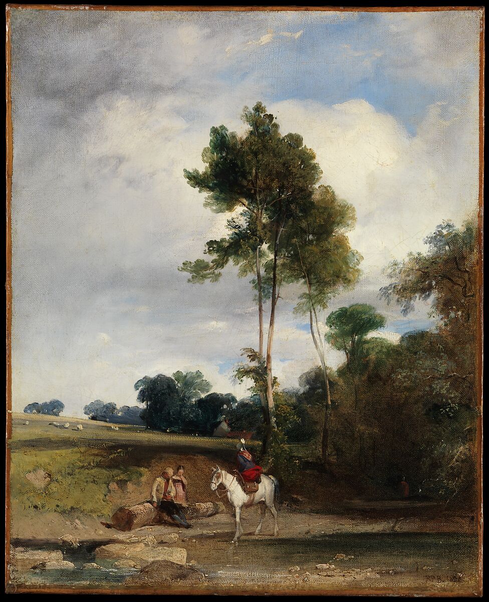 Roadside Halt, Richard Parkes Bonington (British, Arnold, Nottinghamshire 1802–1828 London), Oil on canvas 