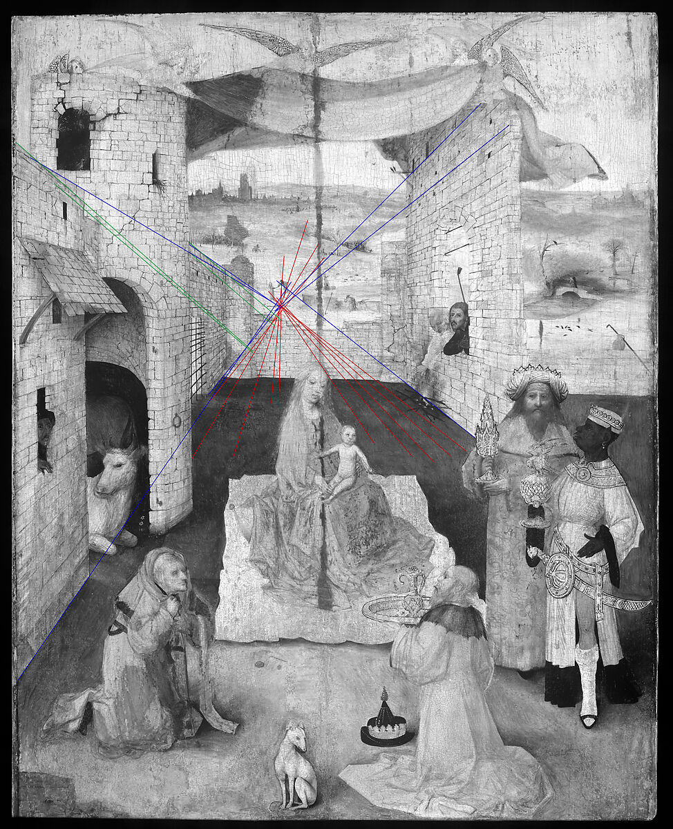 The Adoration of the Magi, Hieronymus Bosch (Netherlandish, ’s Hertogenbosch ca. 1450–1516 ’s Hertogenbosch), Oil and gold on oak