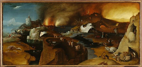 Christ's Descent into Hell, Follower of Hieronymus Bosch (Netherlandish, second quarter 16th century), Oil on wood