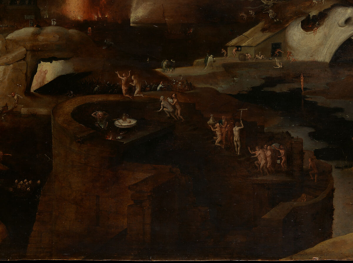 Christ's Descent into Hell, Follower of Hieronymus Bosch (Netherlandish, second quarter 16th century), Oil on wood