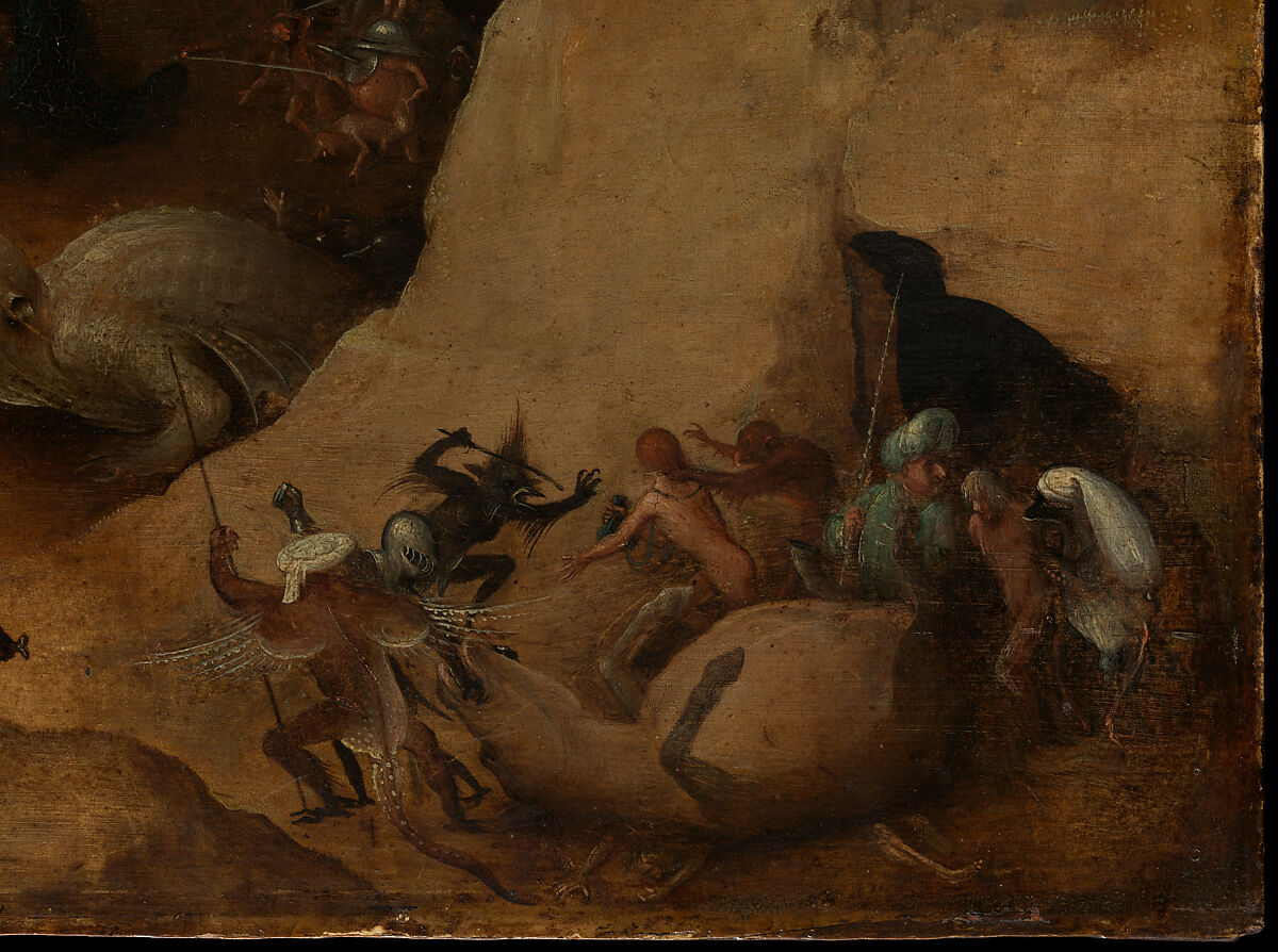 Christ's Descent into Hell, Follower of Hieronymus Bosch (Netherlandish, second quarter 16th century), Oil on wood