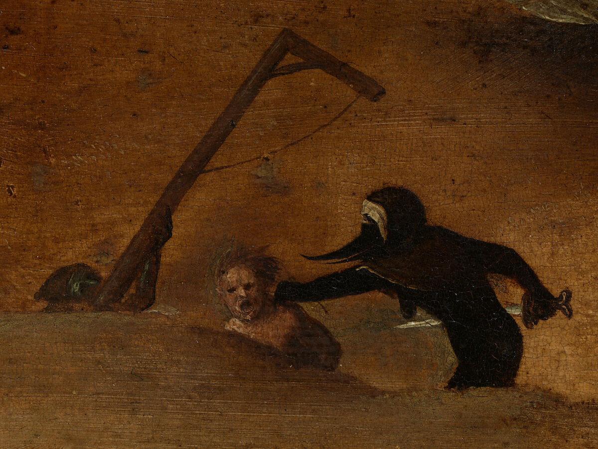 Christ's Descent into Hell, Follower of Hieronymus Bosch (Netherlandish, second quarter 16th century), Oil on wood