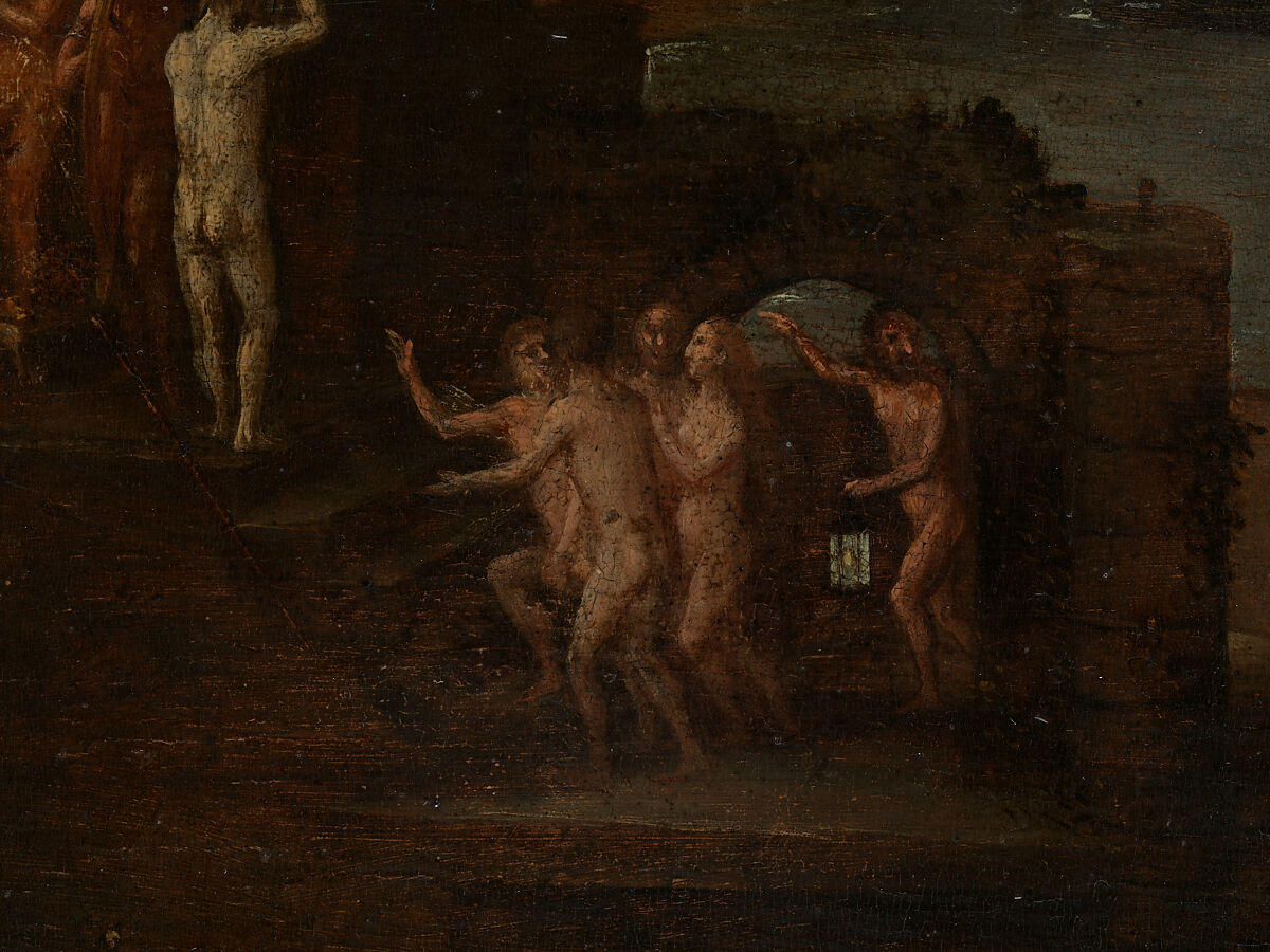 Christ's Descent into Hell, Follower of Hieronymus Bosch (Netherlandish, second quarter 16th century), Oil on wood