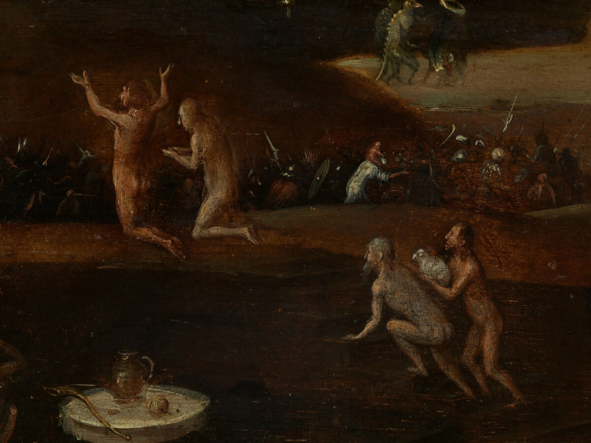 Christ's Descent into Hell, Follower of Hieronymus Bosch (Netherlandish, second quarter 16th century), Oil on wood