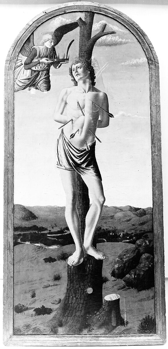 Saint Sebastian, Francesco Botticini (Francesco di Giovanni) (Italian, Florentine, ca. 1446–1497), Tempera and oil on wood 