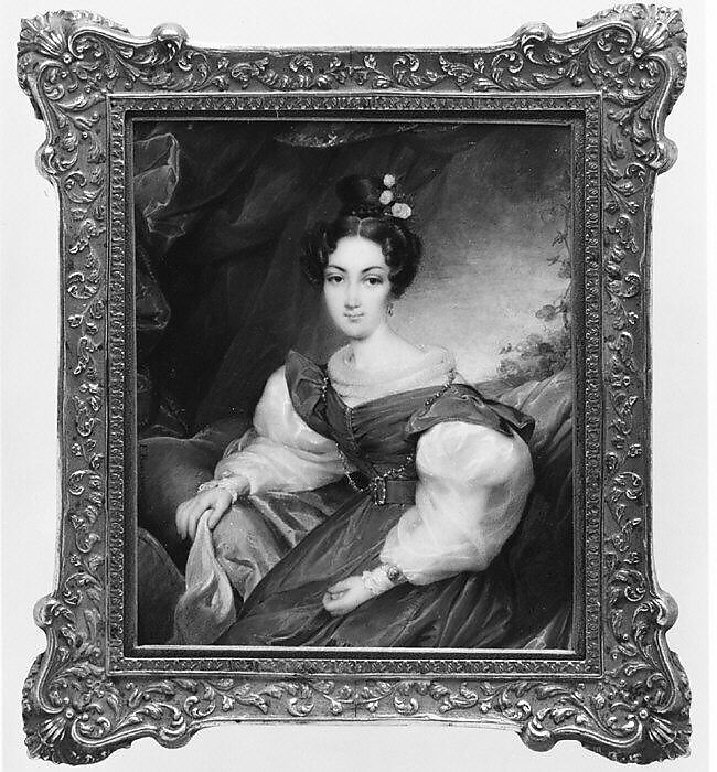 Portrait of a Woman, Etienne Bouchardy (French, Paris 1797–1849 Paris), Ivory 
