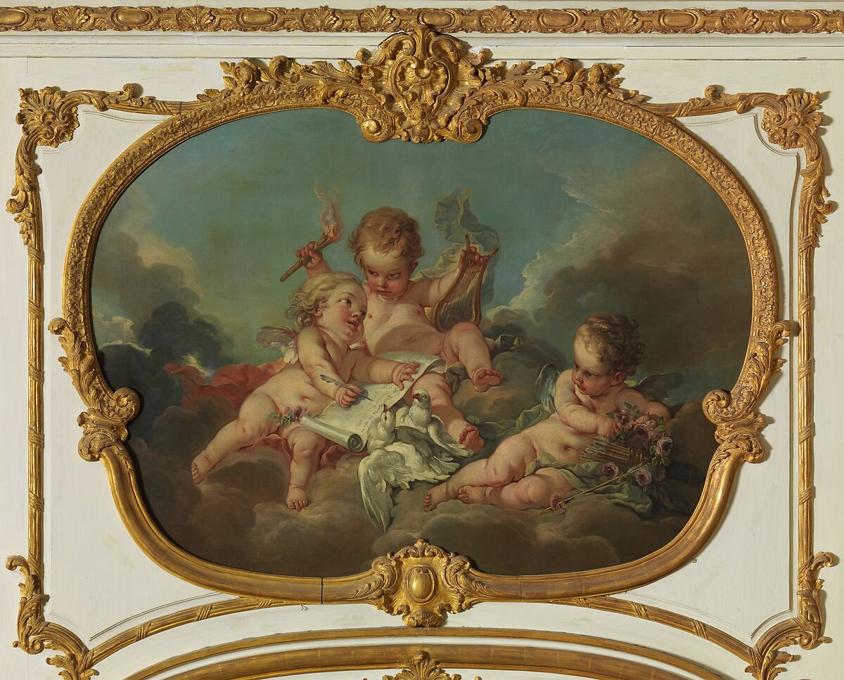 Allegory of Lyric Poetry, François Boucher (French, Paris 1703–1770 Paris) and Workshop, Oil on canvas 