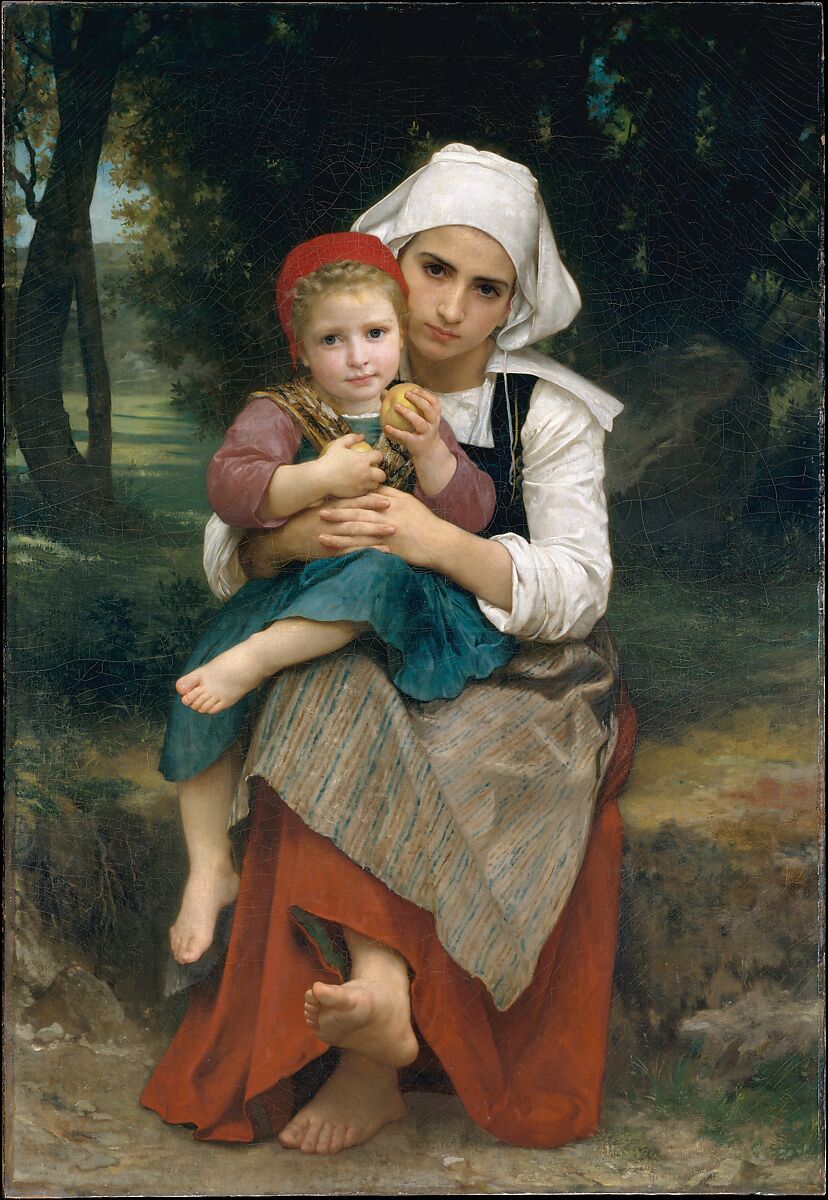 Breton Brother and Sister, William Bouguereau (French, La Rochelle 1825–1905 La Rochelle), Oil on canvas 