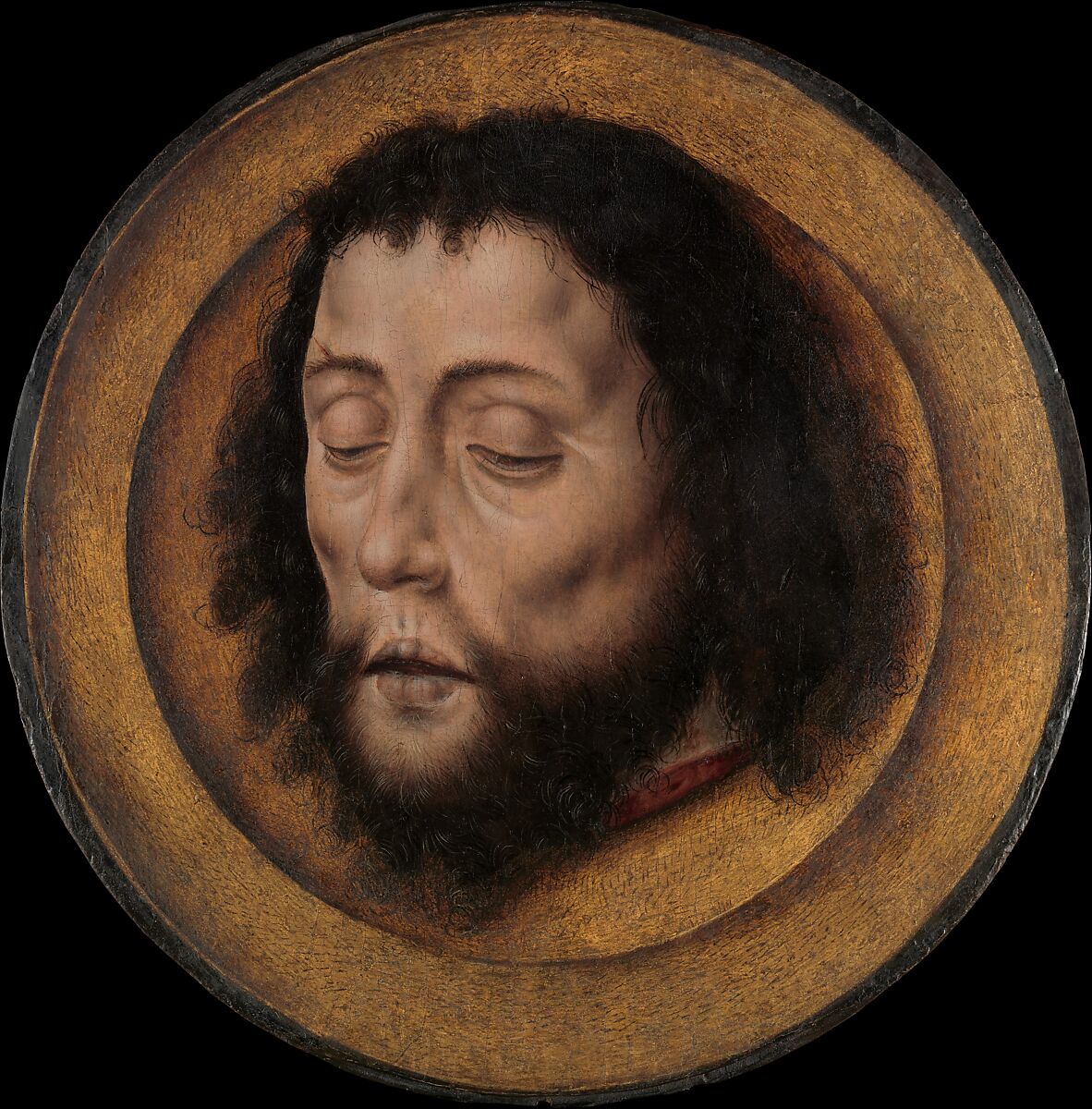 Head of Saint John the Baptist on a Charger, Aelbert Bouts (Netherlandish, Leuven ca. 1451/54–1549), Oil on poplar 