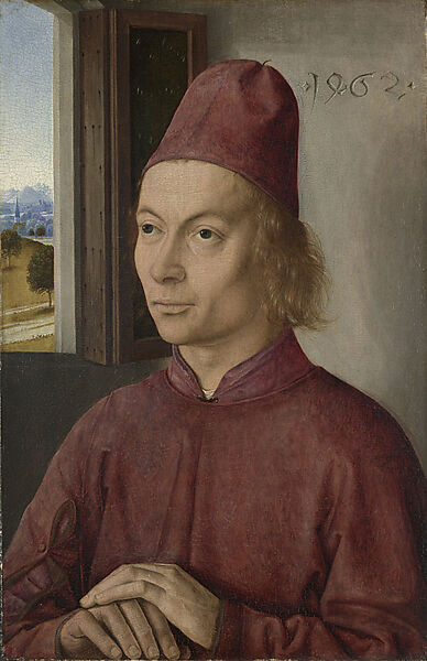 Portrait of a Man, Dieric Bouts (Netherlandish, Haarlem, active by 1457–died 1475), Oil on wood
